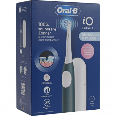 Oral-B iO Series 2 mit Reiseetui Forest Green, Elektrische Zahnbürste (dunkelgrün/weiß)