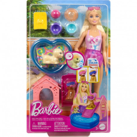 Mattel Barbie Puppy Pool Party - Aloha Blonde