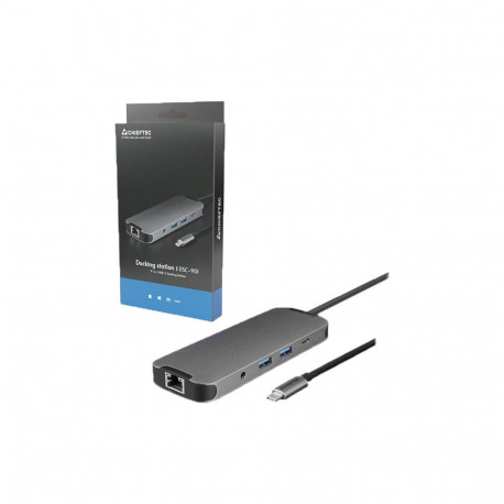 Chieftec DSC-901, docking station titanium, USB-C 3.2 Gen1