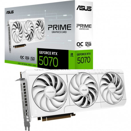 ASUS GeForce RTX 5070 PRIME OC WHITE, graphics card white, DLSS 4, 3x DisplayPort, 2x HDMI 2.1