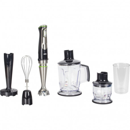 Braun MultiQuick 9 hand blender MQ 9147X (stainless steel/black, 1,200 watts, with 2 choppers, potat