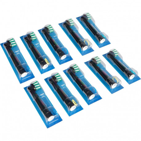 Oral-B Pro CrossAction Aufsteckbürsten 10er (schwarz, Frustfreie Umverpackung)