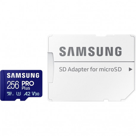 SAMSUNG PRO Plus 256 GB microSDXC (2023), memory card (blue, UHS-I U3, Class 10, V30, A2)