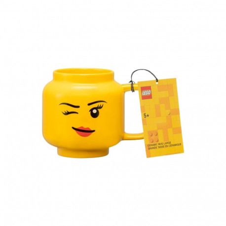 LEGO keraamiktass Winking Girl, kollane