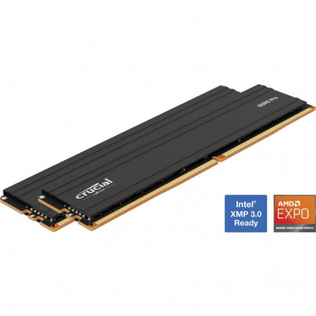 Crucial DIMM 32 GB DDR4-3200 Kit, memory (black, CP2K16G4DFRA32A, PRO, XMP)