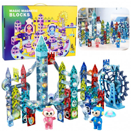 Magnetklotside komplekt kuulirada vaateratas 118 osa