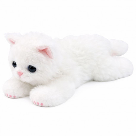 Valge lamav pehme kaisukassipoeg 38 cm