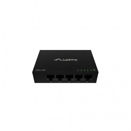 SWITCH LANBERG DSM1-1005 5X 1GB/S UNMANAGED GIGABIT ETHERNET DESKTOP 12V METAL CASE