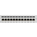 PATCH PANEL 12PORT 1U 10" CAT.5E FTP WITH CABLE ORGANIZER SHIELDED GREY LANBERG