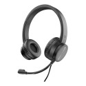 Conceptronic USB-C mikrofoniga stereo peakomplekt, integreeritud juhtimine, 2.0m, must