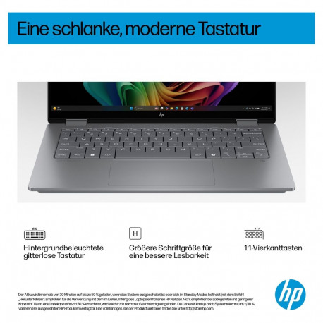 HP OmniBook X Flip 14-tolline 3K puuteekraan Ryzen AI 5 340 16GB/512GB SSD Windows 11 Home