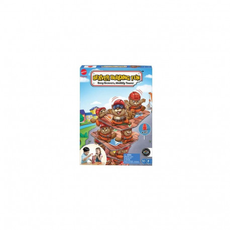 Mattel Games Beaver Building Fun Game for Family Nights, Game Nights, Travel & Camping for 2-4 P