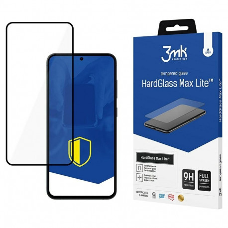 3MK HardGlass Max Lite Black Tempered Glass Screen protector for Samsung Galaxy S25