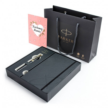 Parker Ingenuity täiteTäitepliiatsd märkmiku ja kotiga karbis, kingitus emale