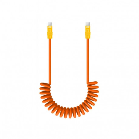 Cable - Newell USB-C to USB-C 100W 1.5m Silicone Spiral Orange-Yellow