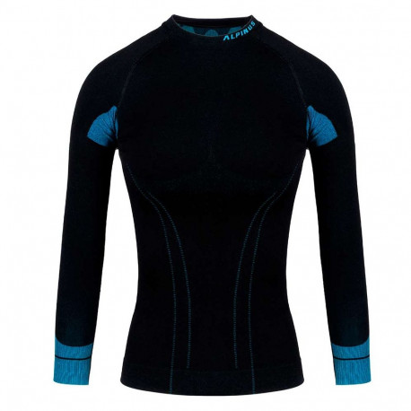 Bluza termoaktywna damska Alpinus Tactical Base Layer czarno-niebieska GT43210 S