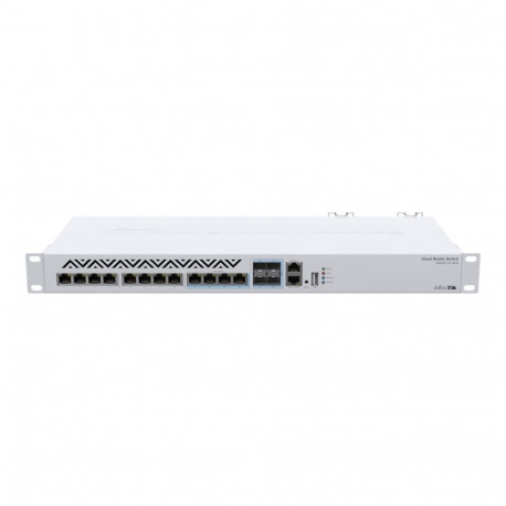 MikroTik Cloud Router Switch 312-4C+8XG-RM with RouterOS L5, 1U rackmount Enclosure | MikroTik