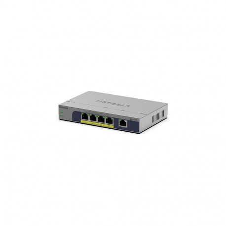 "NETGEAR GS105PP - Switch - unmanaged - 1 x 10/100/1000 + 4 x 10/100/1000 (PoE+) - Desktop, wandmont