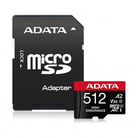 "CARD ADATA High Endurance 512 GB microSDXC (UHS-I U3, Class 10, V30, A2)"