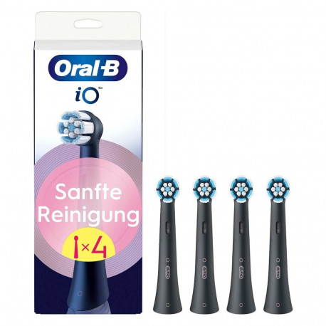Oral-B hambaharja varuharjapead iO, õrn puhastus, 4 tk, must