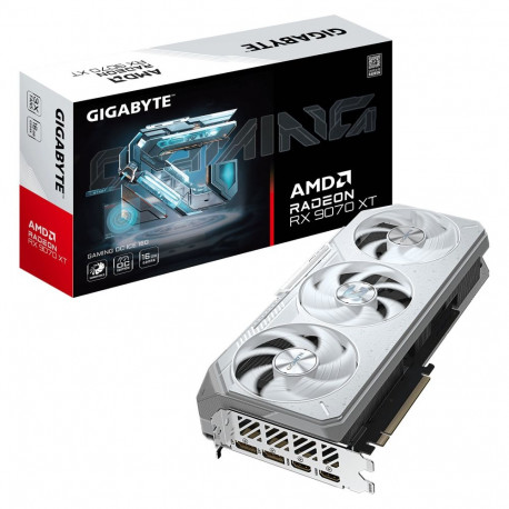 Gigabyte graafikakaart RX 9070 XT 16GB GDDR6 OC ICE 3 ventilaatoriga, valge