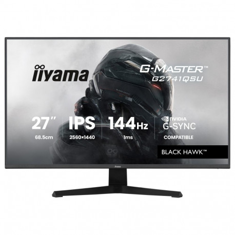 68,6 cm/27" (2560×1440) iiyama G-Master G2741QSU-B1 16:9 QHD IPS 1 ms (MPRT) 144 Hz HDMI 2.0 Display