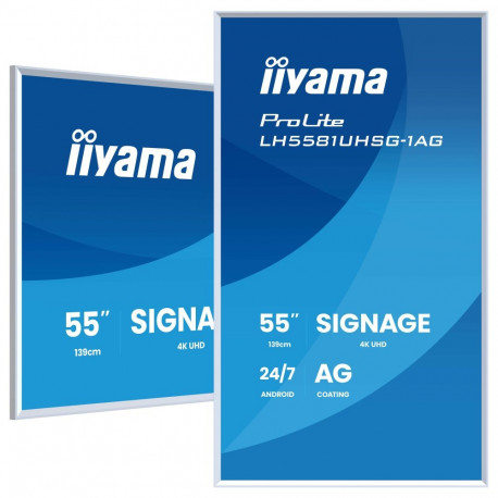 "139,0 cm/54,6"" (3840×2160) iiyama ProLite LH5581UHSG-1AG 16:9 VA 6,5 ms 60 Hz 500 cd/m² 24/7 HDMI×