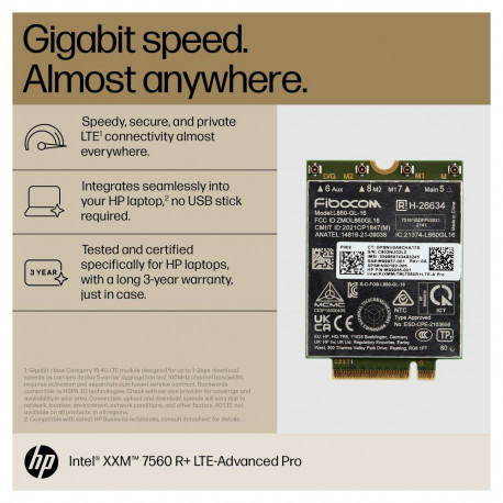 "HP XMM 7560 LTE-Advance WWAN Kit"