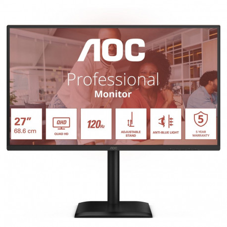 AOC 68,6cm (27") Q27E4CV 16:09 HDMI+DP+USB-C reguleeritava kõrgusega must