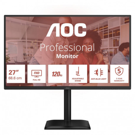 AOC 68,6cm (27") 27E4CV 16:09 HDMI+DP+USB-C reguleeritava kõrgusega must