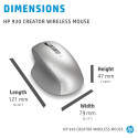 "HP 930M Maus kabellos silber"