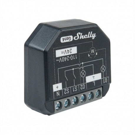 "Shelly Relais ""2PM Gen4"" WLAN max. 16A 2 Kanäle BT Matter Zigbee Messfunktion Unterputz"