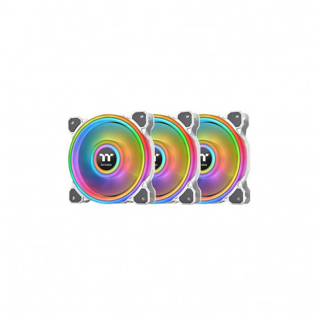 "120mm Thermaltake Riing Quad 12 RGB Radiator Fan TT Premium Edition 3 Pack White"