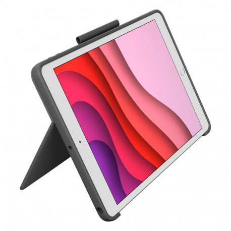 Logitech Combo Touch QWERTZ Schweiz iPad 7.Gen, grafiit