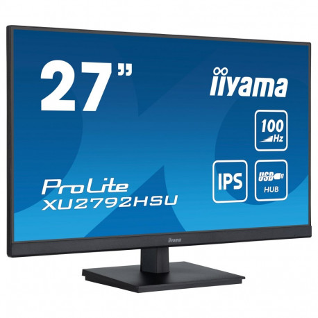 "68,6cm/27"" (1920x1080) Iiyama ProLite XU2792HSU-B6 16:9 FHD IPS 100Hz 0,4ms HDMI DP USB VESA Speak