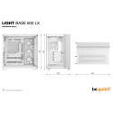 Midi be quiet! Light Base 600 LX valge