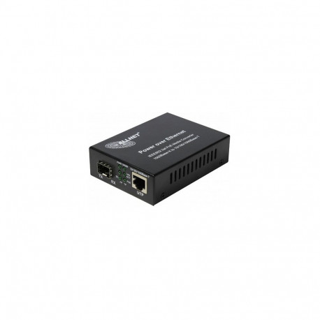 "Z ALLNET Medienkonverter PoE (15,4W/30W) auf 1000BASE-SX/LX Single-/ Multimode SFP Mini-GBIC Anschl
