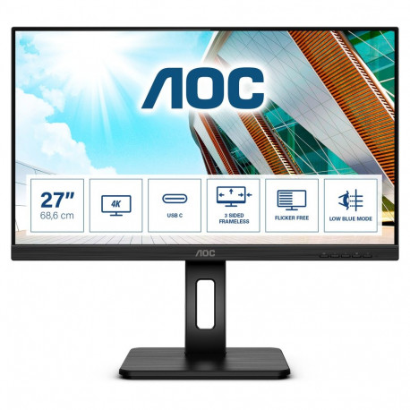 68,6cm/27" (3840x2160) AOC U27P2CA 16:9 4K IPS 4ms 60Hz HDMI DP USB-C pivot must