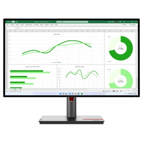 68,6cm/27" (2560x1440) Lenovo ThinkVision P27q-30 16:9 QHD IPS 4ms 60Hz HDMI DP Pivot must