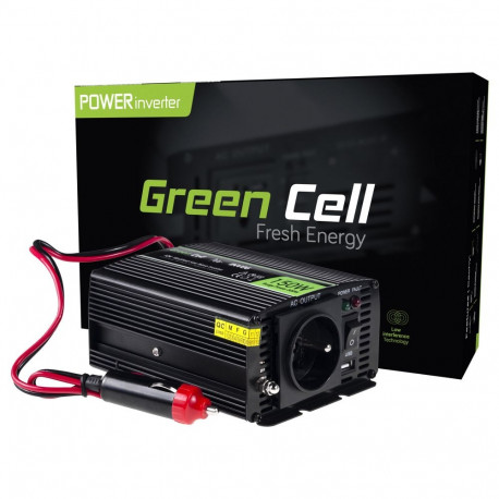 "Green Cell KFZ Spannungswandler Power Inverter 12V > 230V 150/300W"