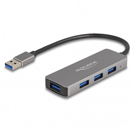 4-pordiline USB 5 Gbps jaotur USB-A-ühendusega, külgmised USB-A-pesad