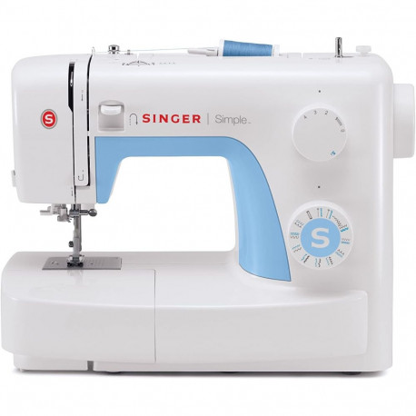 Mechanische Nähmaschine Simple 3221 (weiß/hellblau)