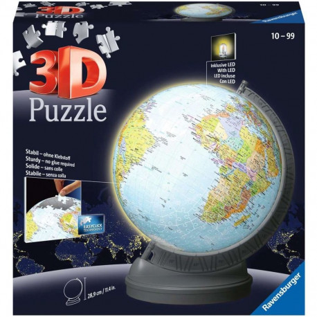 3D-pusle globus valgustusega