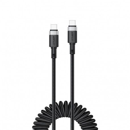 Acefast C14-03 USB-C - USB-C Spring Cable 480Mb/s 3A 1.2m - Black