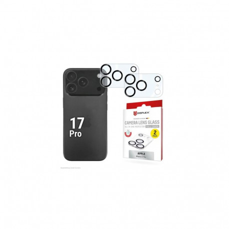 Displex Full Cover Camera Lens Glass iPhone 17 Pro, 10H, Full Camera Protector, Quick Mount, 2-Pack