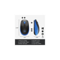 Logitech M190 Full-Size Wireless Mouse, RF Wireless, 1000 DPI, Blue