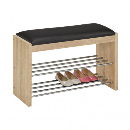 Shoe rack-bench BENO 79.5x30xH50cm, light oak