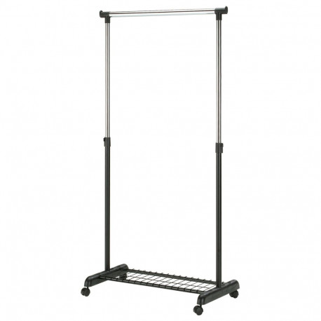 Clothes hanger trolley FRANK 83x43xH93.5-168cm, black/chrome