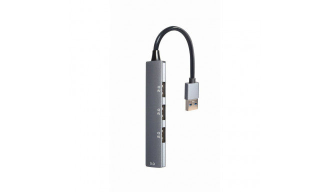 Hõbedane USB jaotur 1xUSB 3.1 3xUSB 2.0