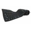 Silicone keyboard USB+PS/2 black